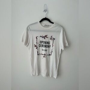 Opening Ceremony White Floral Graphic Tee